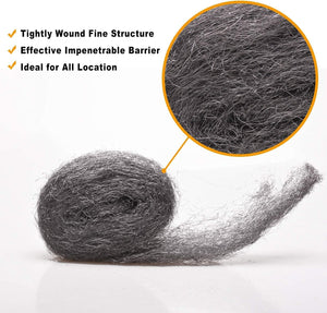 DIY rodent proofing steel wool rolls