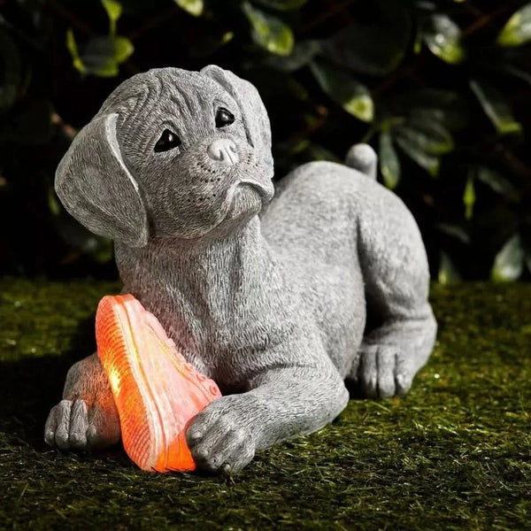 Decorative resin dog ornament for patio
