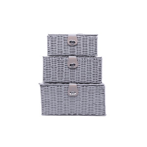 Resin woven hamper storage boxes