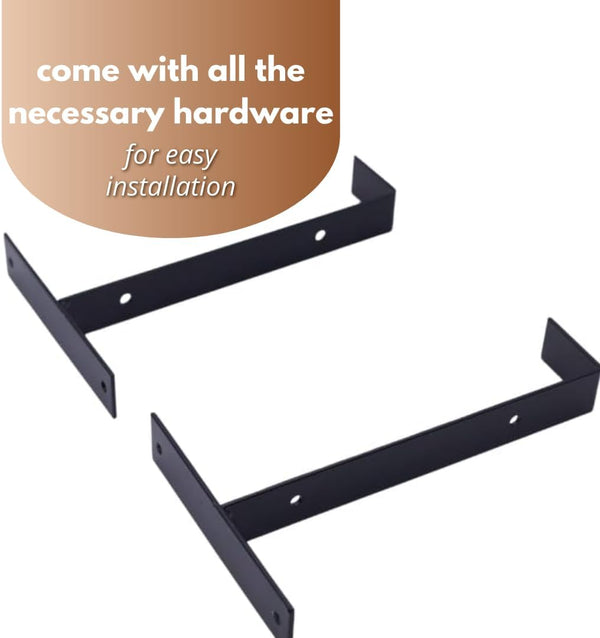 Antique finish shelf support bracket