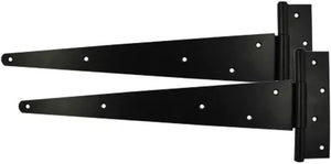 Surface mounted black gate hinges