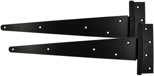 Surface mounted black gate hinges