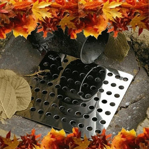 Outdoor drain guard designed to catch leaves and debris