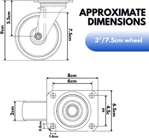 steel plate castor wheel