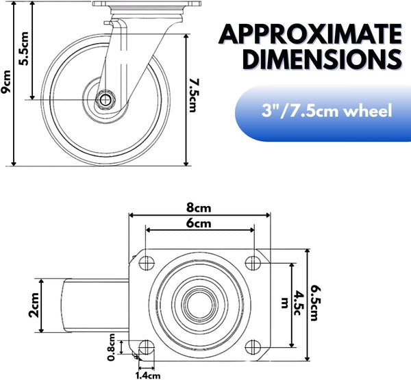 steel plate castor wheel