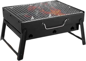 Compact tabletop barbecue with folding legs