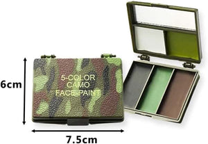 Tactical face paint set for outdoor events and festivals