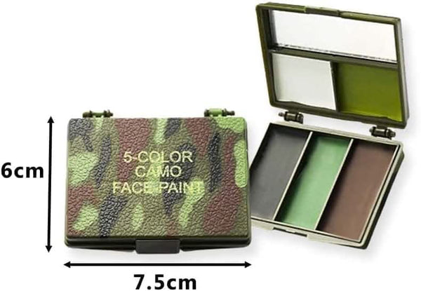 Tactical face paint set for outdoor events and festivals