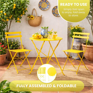 Weather resistant folding patio dining set