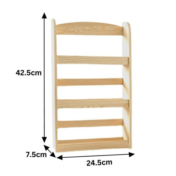 Rustic wooden spice organiser shelf for pantry