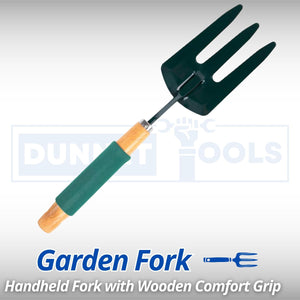 Hand fork tool used for weeding and soil cultivation