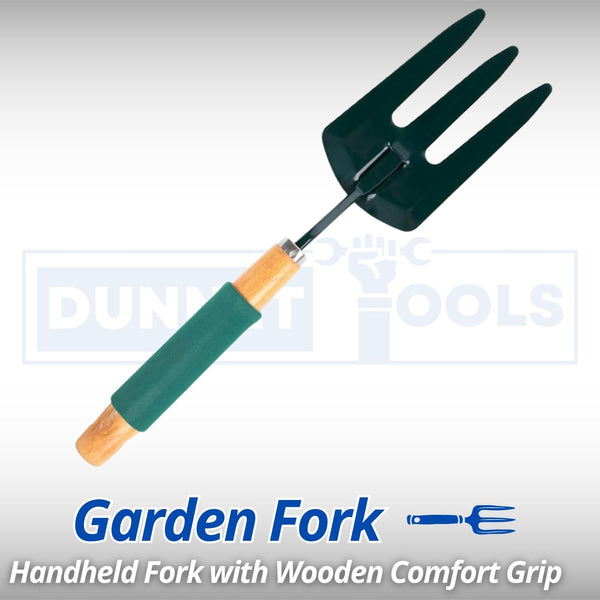 Hand fork tool used for weeding and soil cultivation