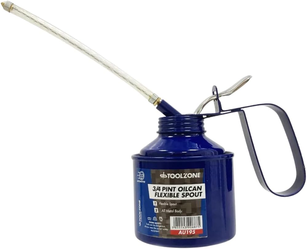 thumb pump oil can with rigid spout