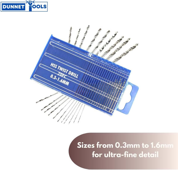Fine micro drill bits for jewellery and model making.