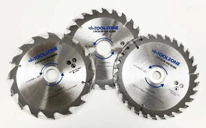Three piece tungsten carbide saw blades