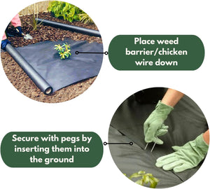 Heavy duty steel garden pins