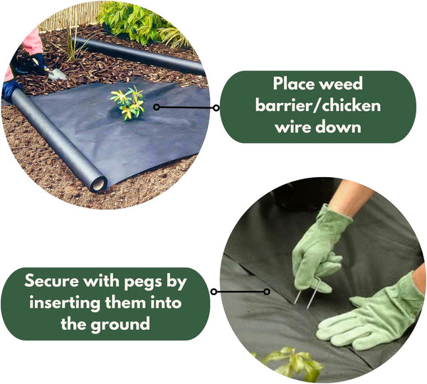 Heavy duty steel garden pins