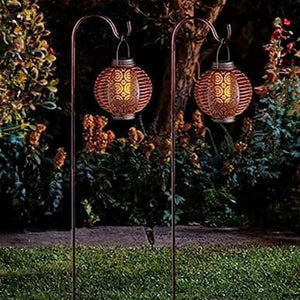 Twin solar lanterns creating a realistic flame effect