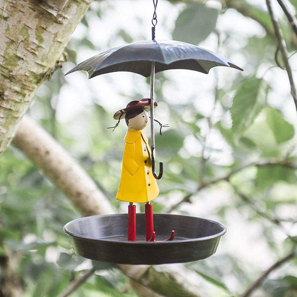 Decorative outdoor bird feeder for gardens and patios