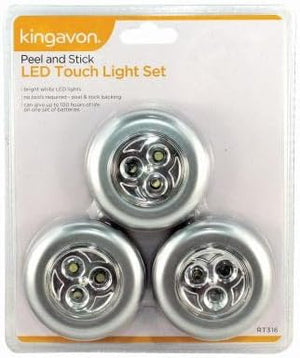 Portable LED puck light for wardrobes.