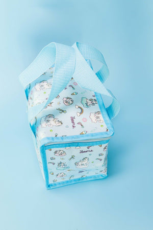 Colourful kids cooler bag with unicorn and rainbow design