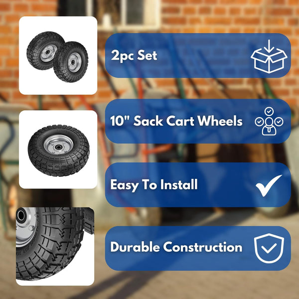 Durable rubber trolley wheels with pneumatic inner tubes
