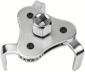 Three jaw oil filter spanner with secure grip design