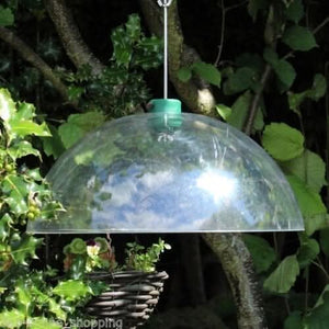 Universal clear squirrel baffle dome for bird feeders