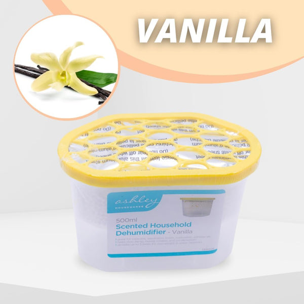 Disposable vanilla moisture absorber for household use