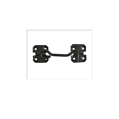 Vintage black steel cabin hook and eye latch