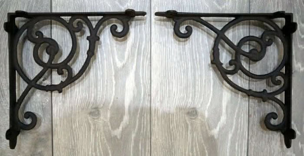 Victorian style iron bracket shown from the side