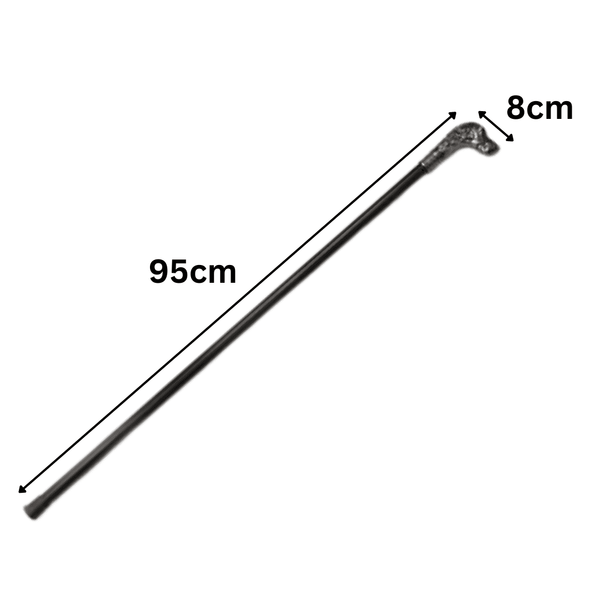 Classic gentleman’s cane with ornate dog handle