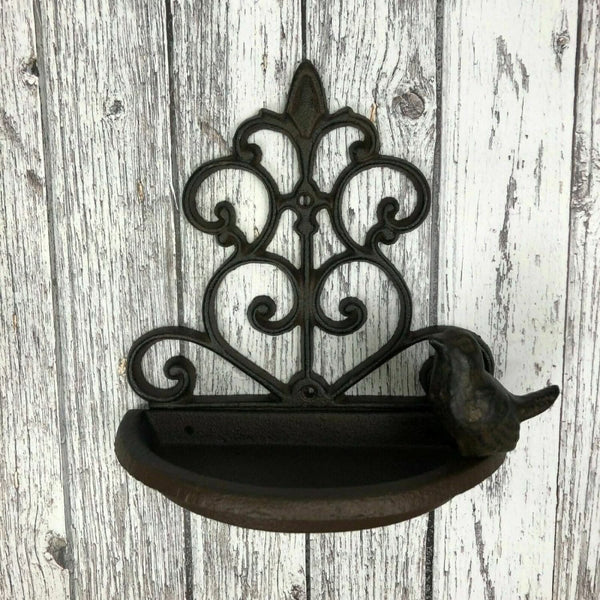 Vintage wall mounted bird feeding station