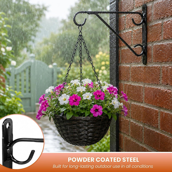 Outdoor lantern hanging wall brackets