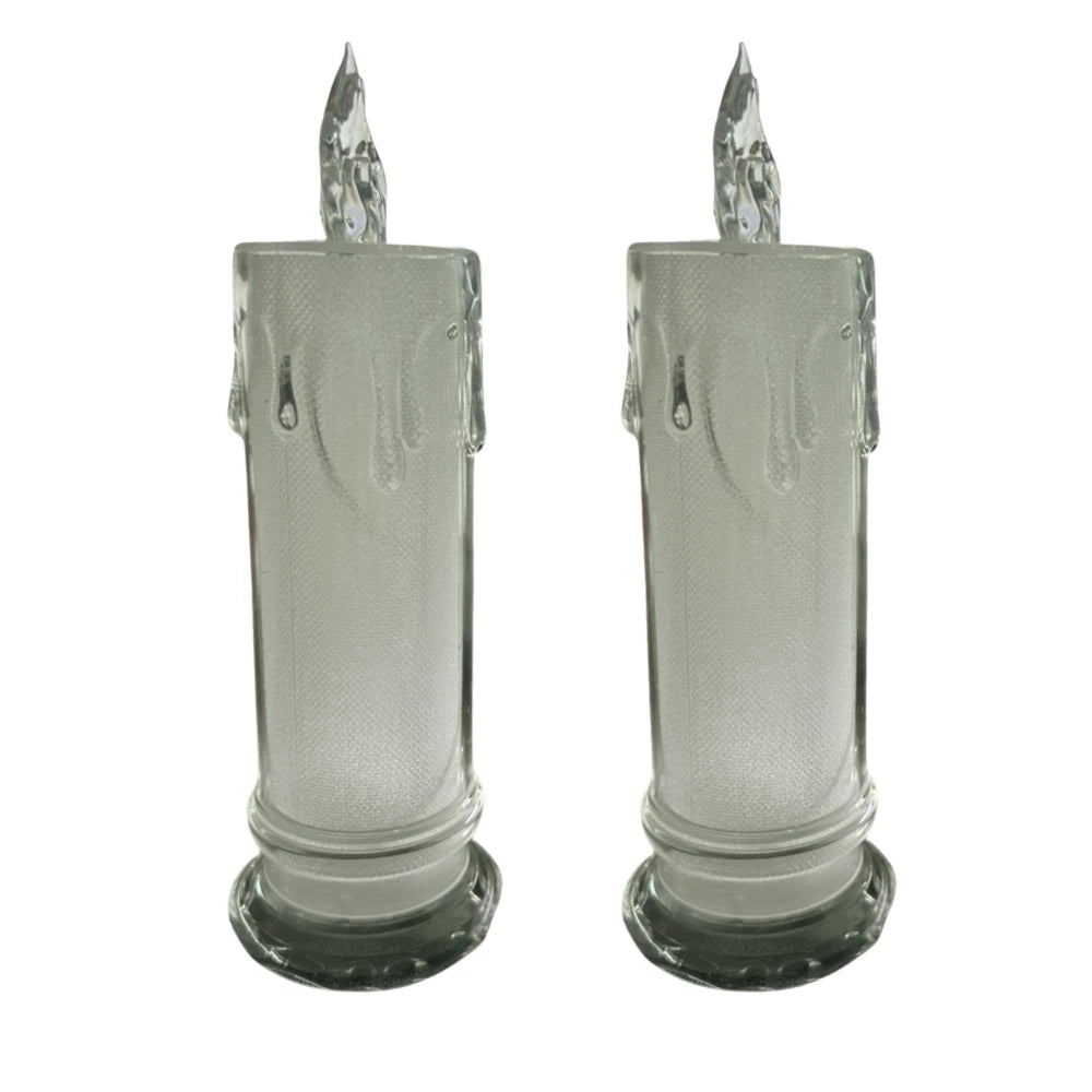LED acrylic light up candle with warm white glow