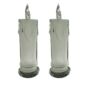 Flameless acrylic candle displayed indoors