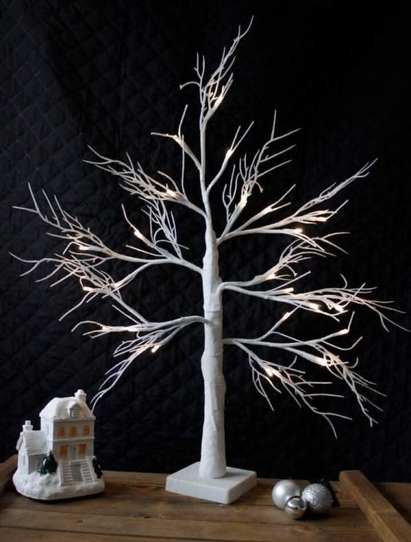 Small silver light up tree for tabletop display