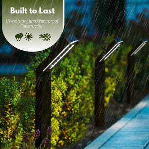 Warm white solar garden lighting