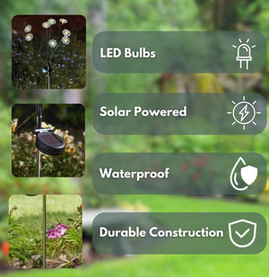 solar daisy lights for garden borders