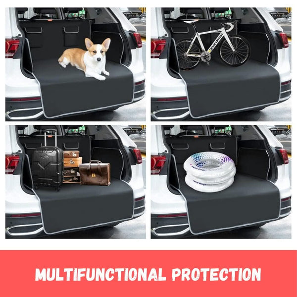 Dog car boot cover with side panels