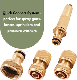 Brass water stop hose connector