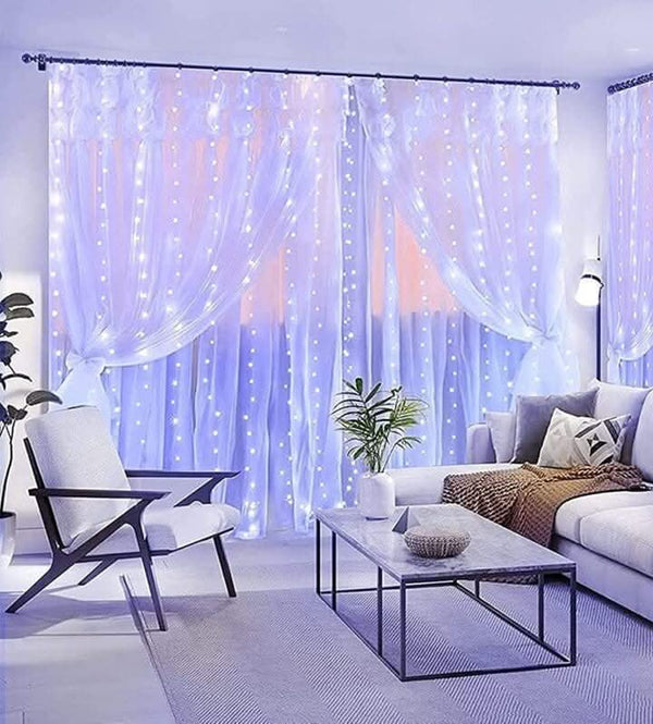 USB powered curtain lights with wireless remote control