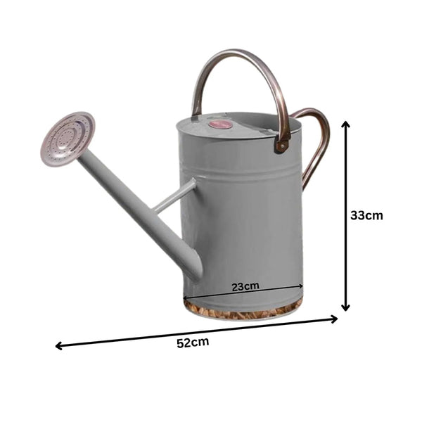 Metal garden watering can with removable rose