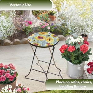Decorative outdoor coffee table for garden seating