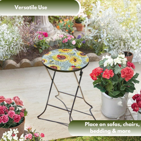 Decorative outdoor coffee table for garden seating