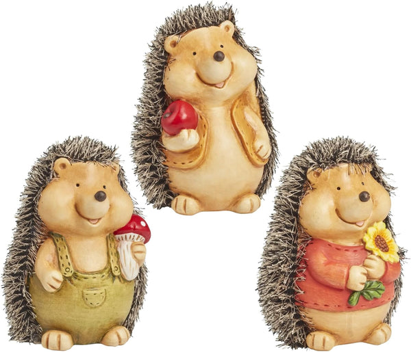 outdoor hedgehog decorations for flower beds