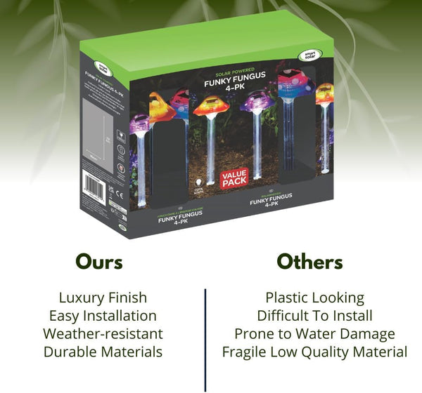 solar powered mushroom lights for fairy gardens