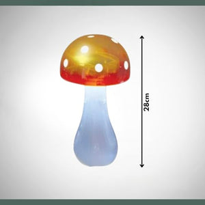 Red button mushroom garden light