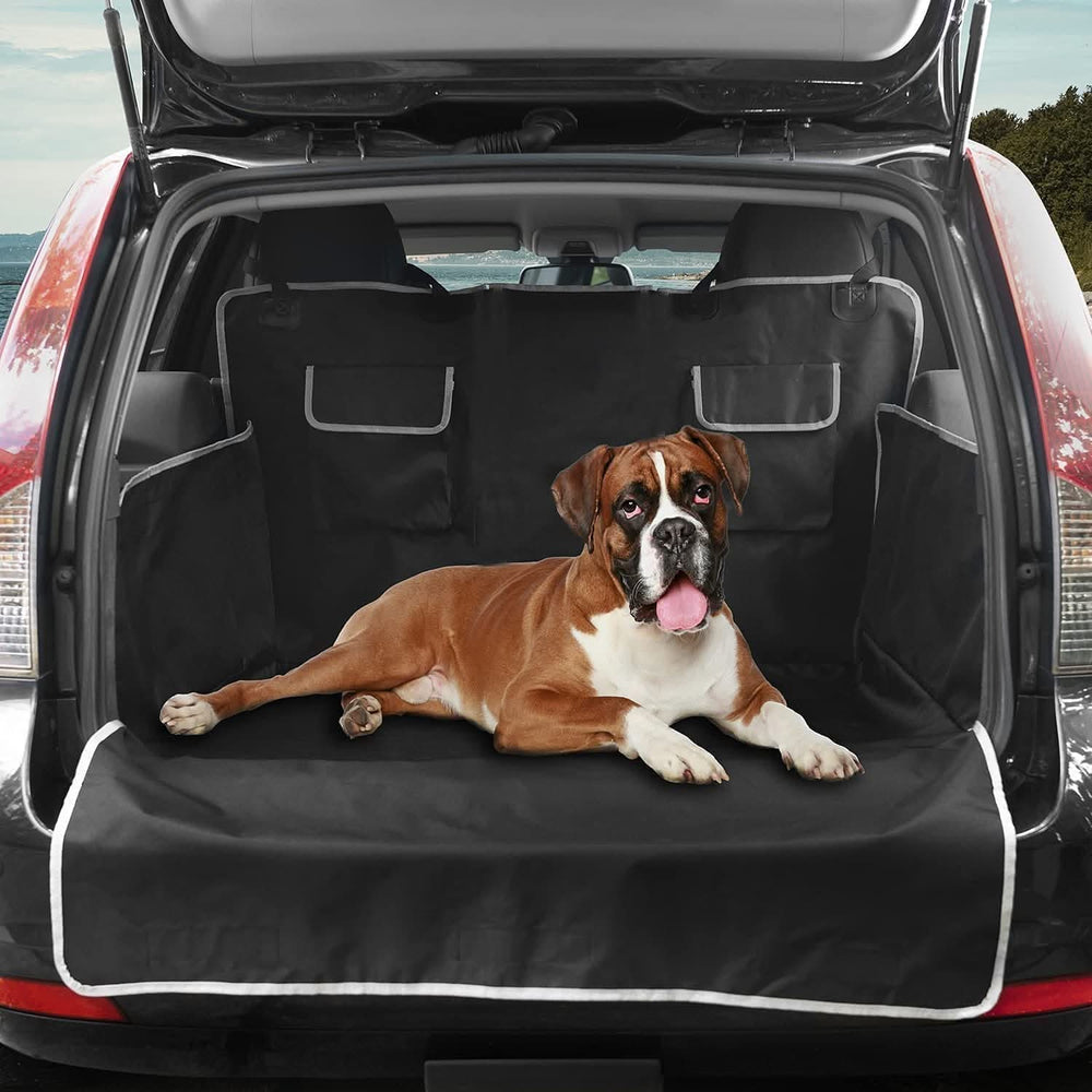Waterproof non slip car boot cover installed in vehicle