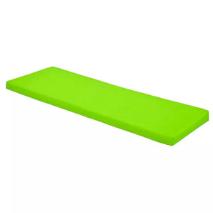 Waterproof garden bench cushion shown on patio seating